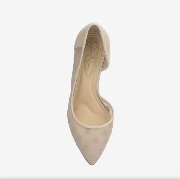 NEW JESSICA SIMPSON Prizma High Heel Polka Dot Pumps ivory 253 - Picture 2 of 7